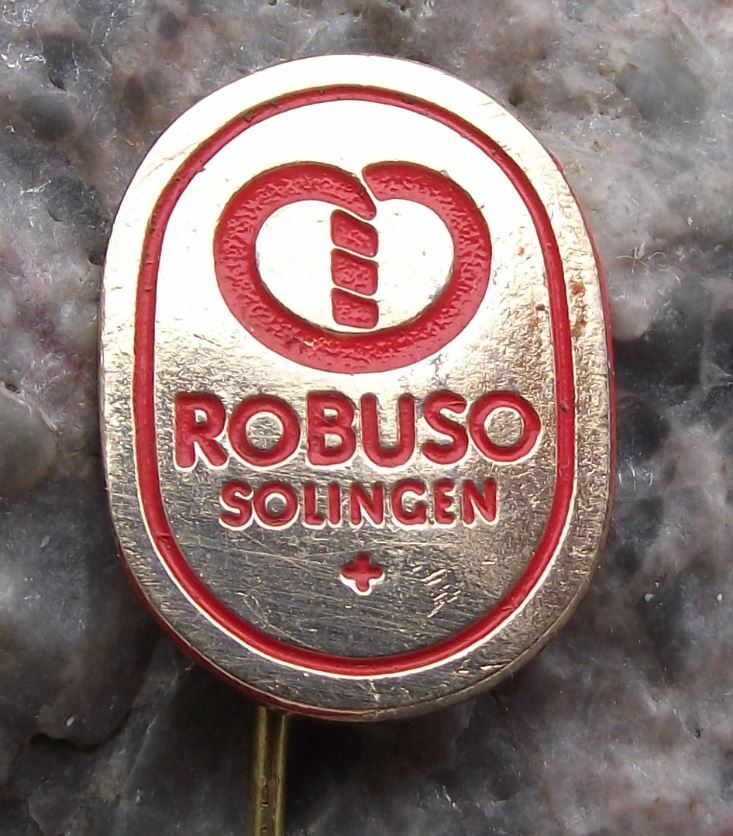 Vintage Robuso Solingen Scissors Tools Company Germany Pin Badge - Badgecrazy
