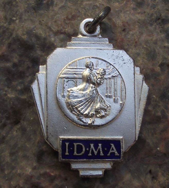 1965 International Dancing Masters Association IDMA Dance Award Pendant Medal - Badgecrazy