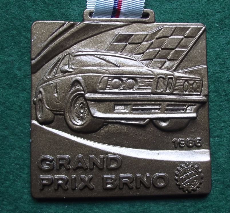 1986 BMW 635 FIA Official Rally Championships Brno Grand Prix Ribbon Medal - Badgecrazy