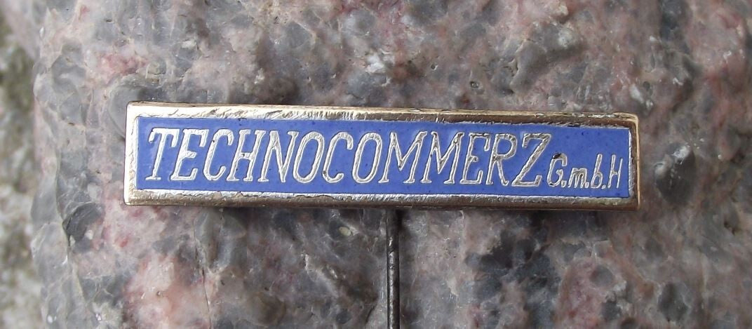 Vintage Technocommerz GmbH Germany German Engineering Company Pin Badge - Badgecrazy