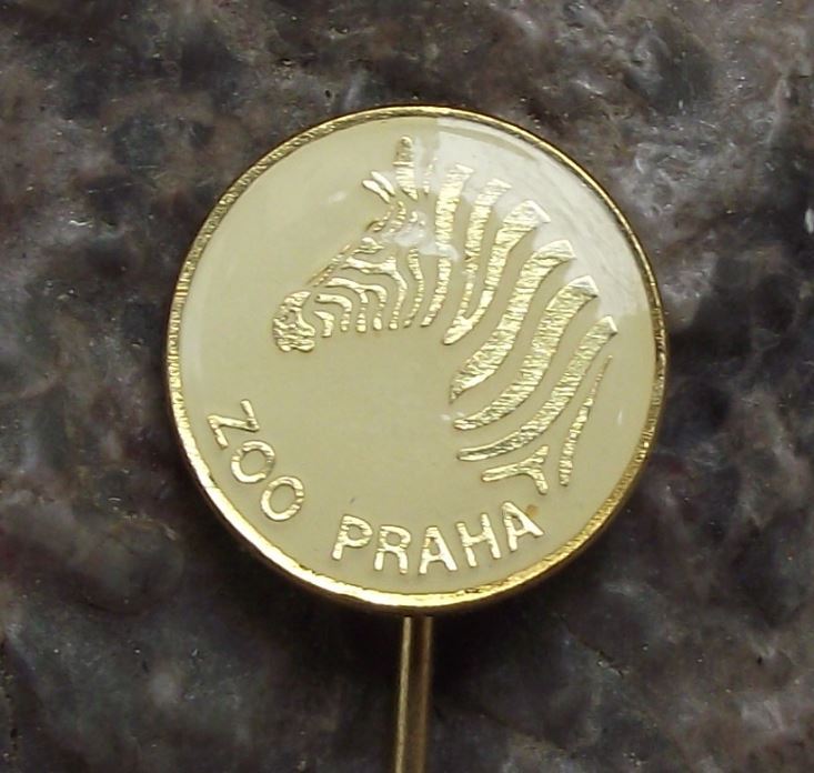 Antique Prague Zoo Praha Striped Horse Zebra Head Czech Safari Park Pin Badge - Badgecrazy