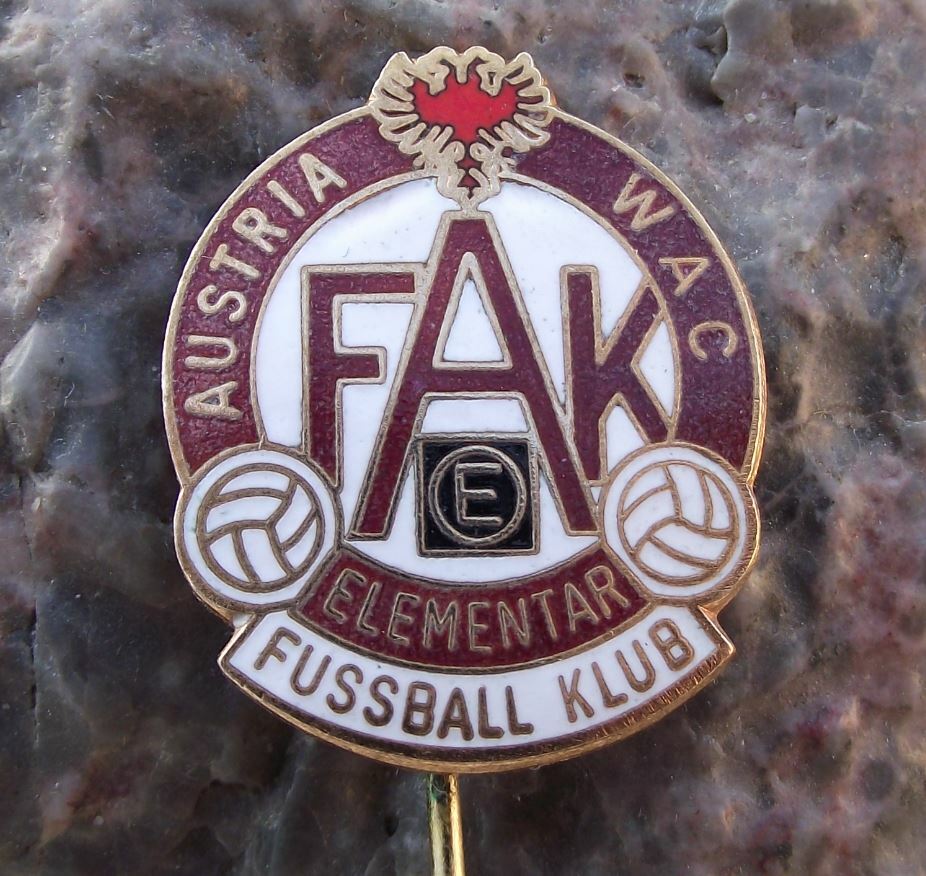 Antique Football Club Austria WAC Wien Vienna FAK Crest Soccer Logo Pin Badge - Badgecrazy