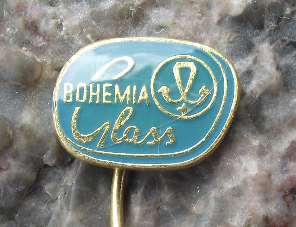 Bohemia Glass Bohemian Czech Crystal of Czechoslovakia Advertising Pin Badge - Badgecrazy