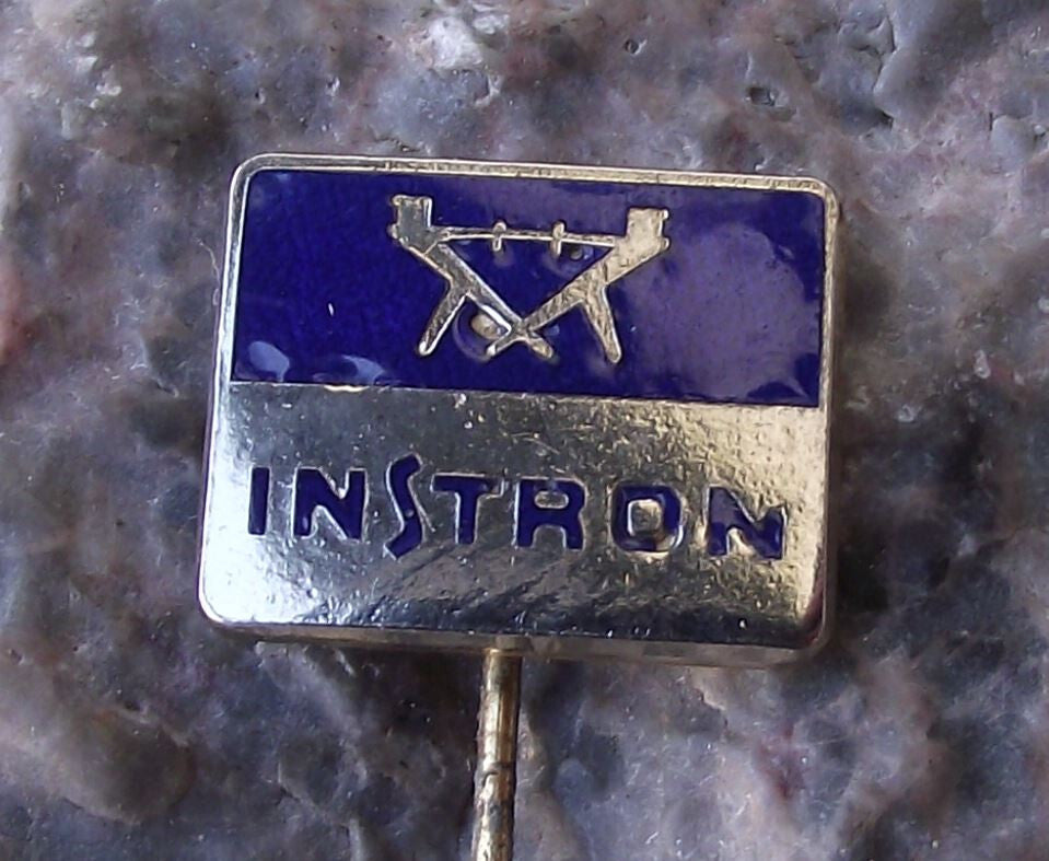 Vintage Instron Company Composite Material Testing Facilities Pin Badge - Badgecrazy