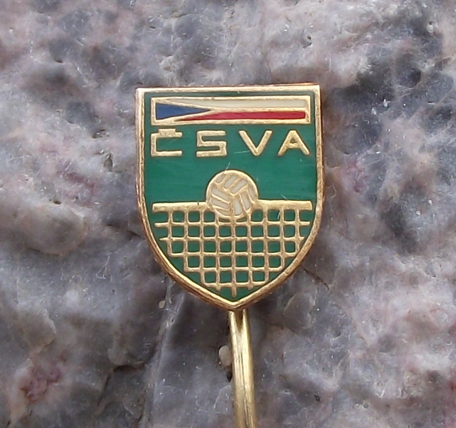 Vintage Czechoslovakia Volleyball Volley Ball Association CSVA Members Pin Badge - Badgecrazy