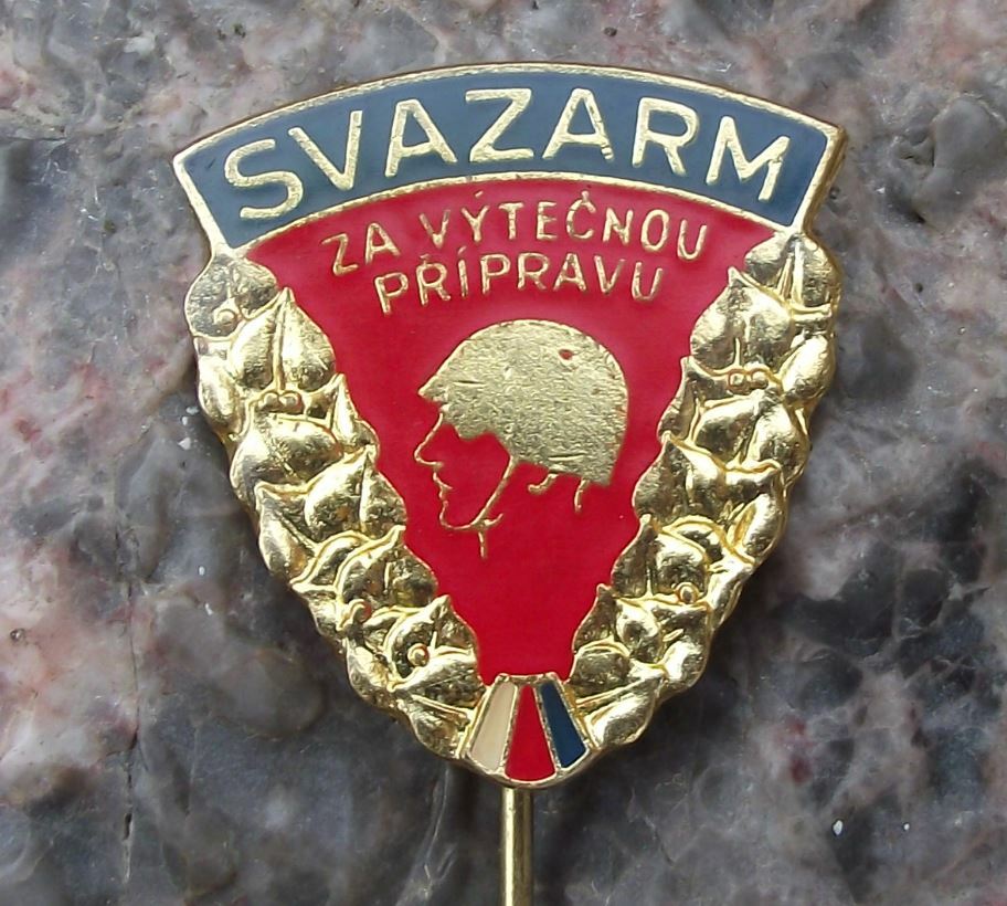 Vintage Svazarm Excellent Preparation Military Army Reserves Award Pin Badge - Badgecrazy