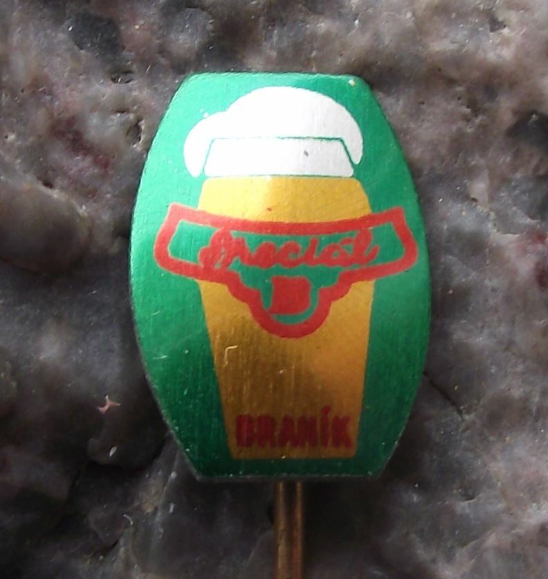 Vintage Branik Special B Czech Brewery Lager Beer Advertising Green Pin Badge - Badgecrazy