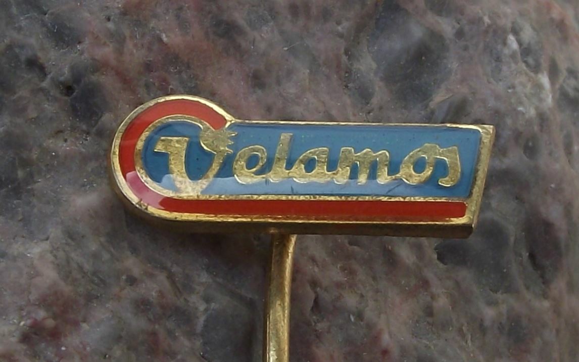 Vintage Velamos Bicycle & Motorbike WorksCycle Bike Advertising Logo Pin Badge - Badgecrazy