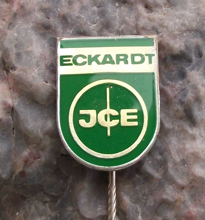 Vintage JCE Eckardt German Engineering Company Firm Logo DDR GDR Pin Badge - Badgecrazy