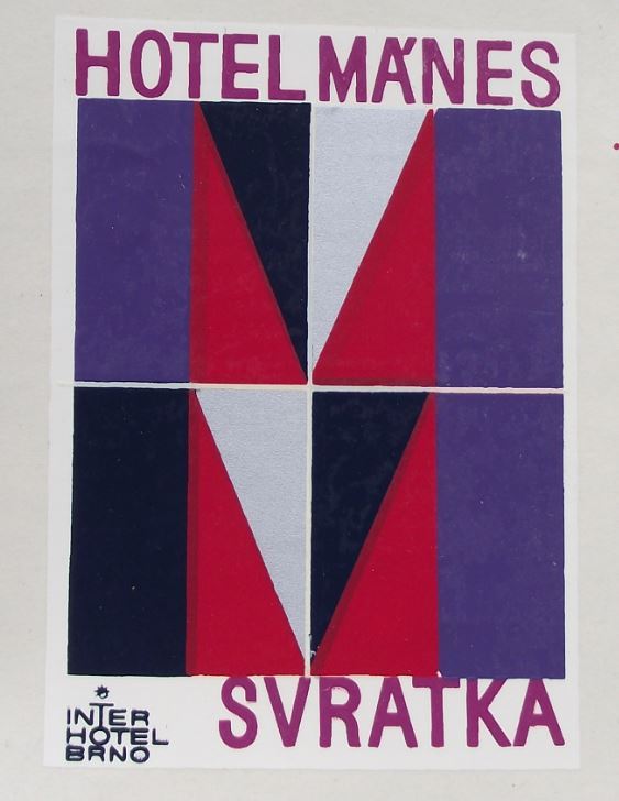 Antique Czechoslovakia Hotel Manes Svratka Bohemia Retro Travel Decal Sticker - Badgecrazy