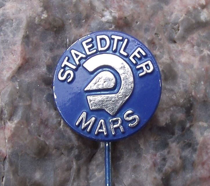 Vintage Staedtler Mars German Pencil Pen Manufacturing Firm God Logo Pin Badge - Badgecrazy