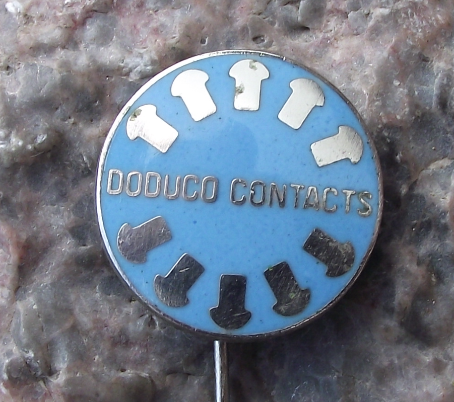 Vintage Doduco Electrical Contacts Electronics Company Germany Pin Badge - Badgecrazy