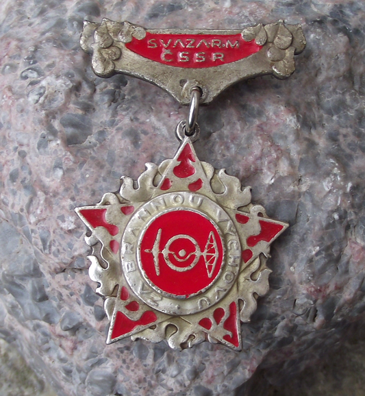 Vintage Svazarm Czech CSSR Army Para Military Education Award Medal Pin Badge - Badgecrazy