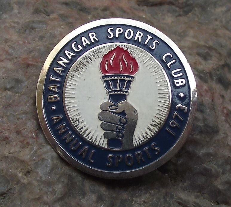 1973 Batangar Sports Club Bata Shoe Company Annual Sports Indian India Pin Badge - Badgecrazy
