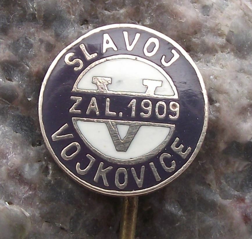Vintage Slavoj Vojkovice Czechoslovakia Football Team Club Soccer Pin Badge - Badgecrazy