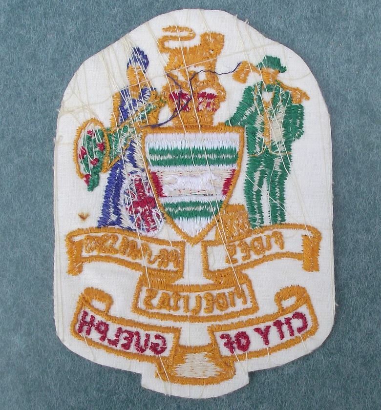 1980s City of Guelph Ontario Canada Souvenier Coat of Arms Sew on Clothes Patch - Badgecrazy