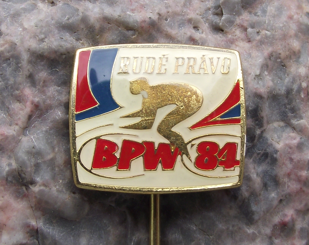 1984 WBP International Bicycle Peace Race Rude Pravo Cycling Bike BPW Pin Badge - Badgecrazy