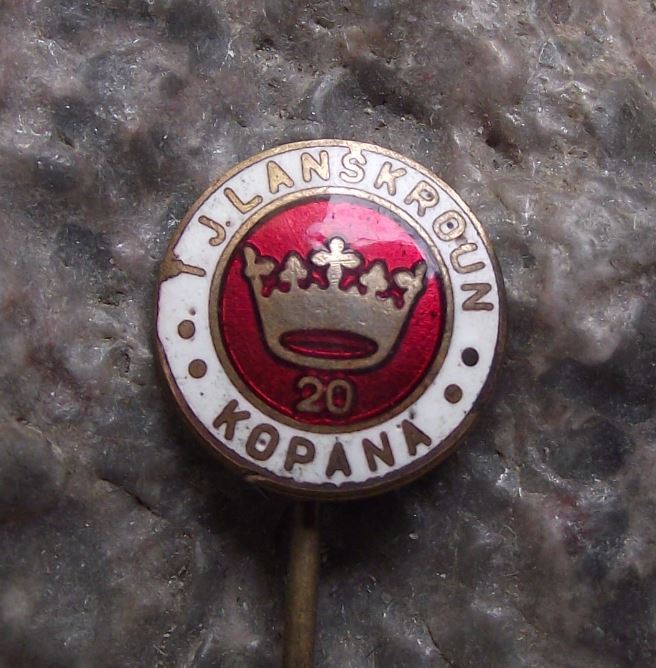 1965 TJ Lanskroun Prague Football Soccer Club Czech Supporters Pin Badge - Badgecrazy