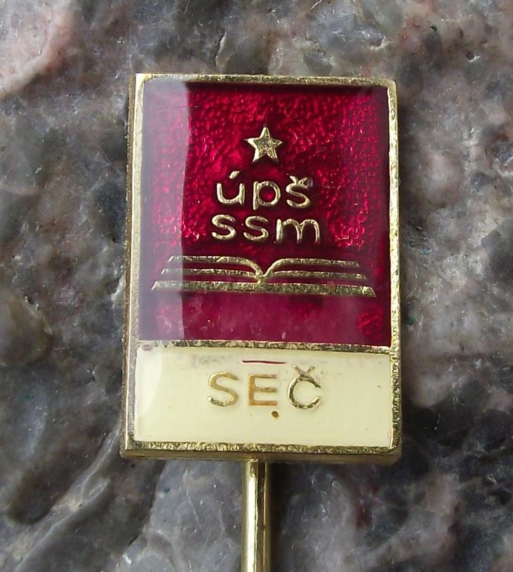 Vintage SSM Socialist Youth Czech Political School Sec Communist Party Pin Badge - Badgecrazy