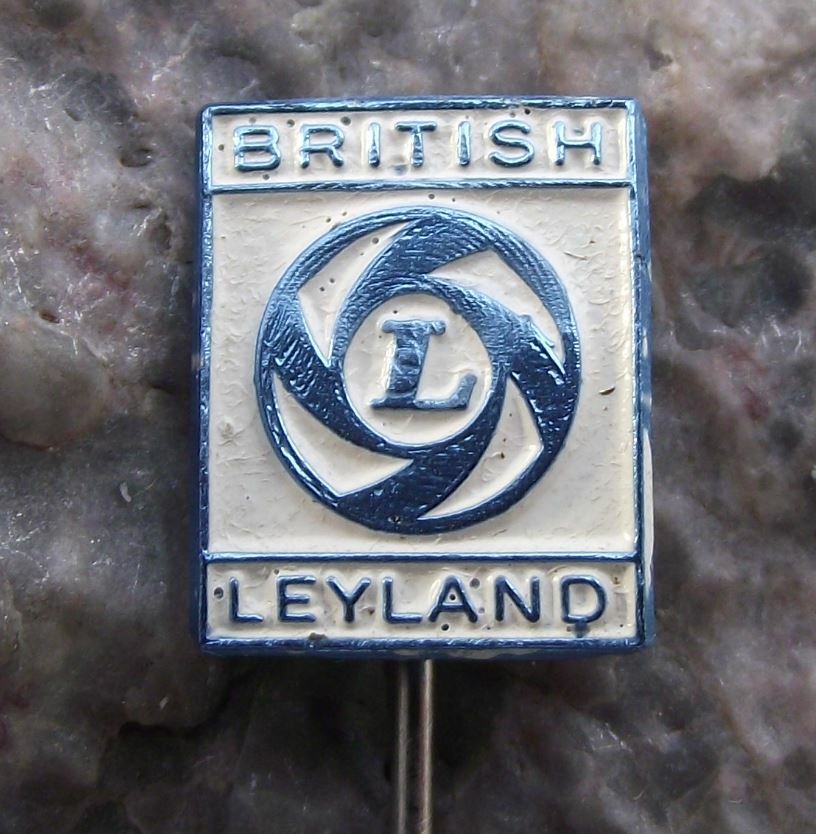 Vintage Blue British Leyland Automobiles Classic Car Manufacturer Logo Pin Badge - Badgecrazy