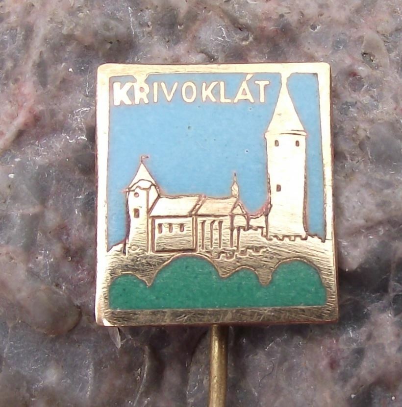 Vintage Krivoklat Castle Bohemian Palace Czechoslovakia Czech Tourist Pin Badge - Badgecrazy