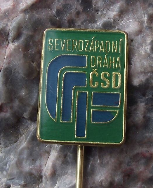 Vintage Czechoslovakia Railway System CSD North West Rail Network Pin Badge - Badgecrazy
