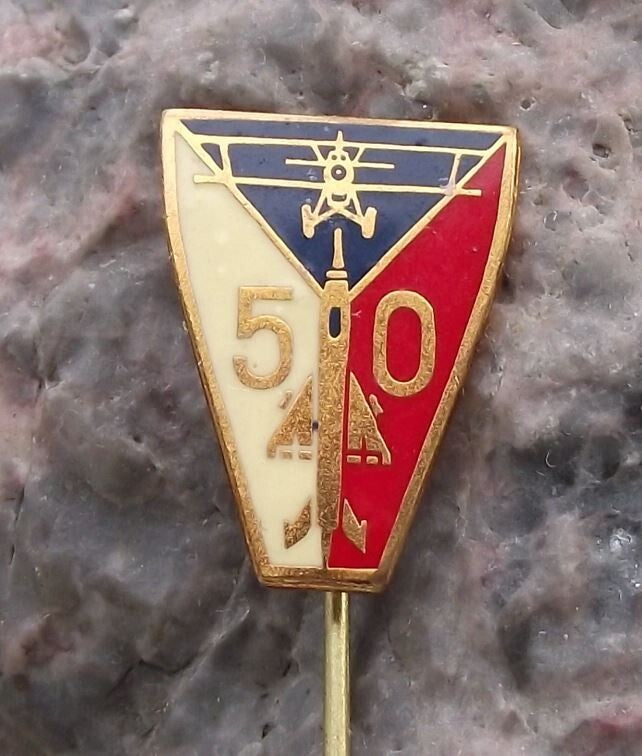 1968 Czech Air force 50th Anniversary Mig 21 Aero A-30 Commemorative Pin Badge - Badgecrazy