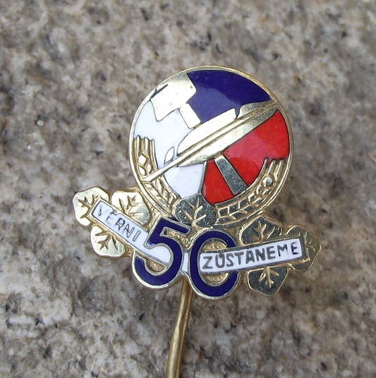 1947 Czechoslovakia National Socialist Party Czech Socialism Political Pin Badge