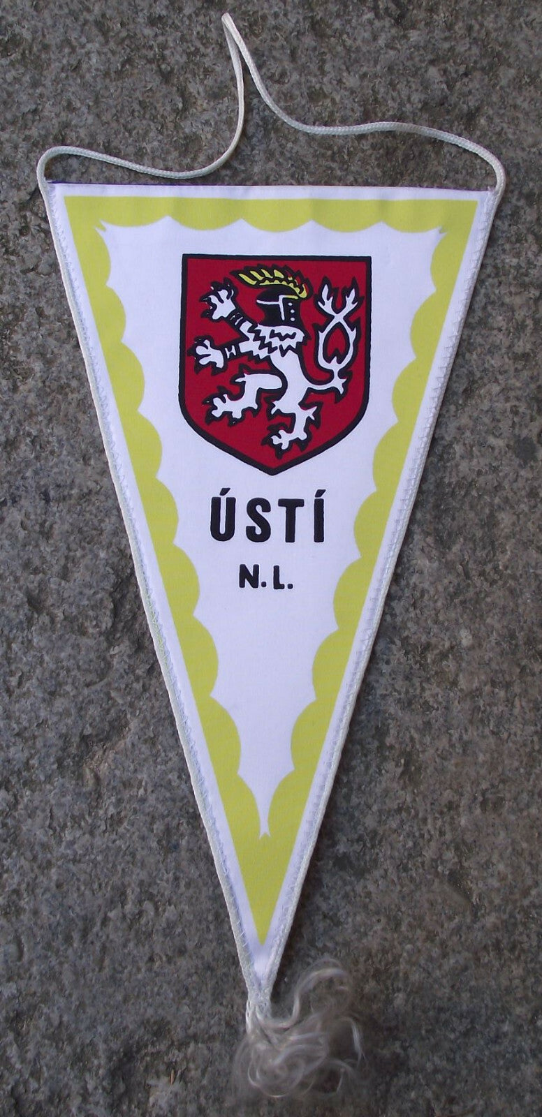 Vintage Big TJ Spartak Armaturka Usti nad Labem Czech Football Club Pennant Flag - Badgecrazy