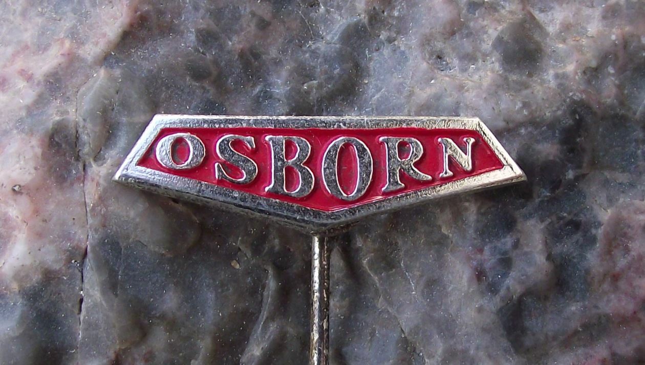 Antique Osborn Specialist Industrial Brushes Surface Brush Company Pin Badge - Badgecrazy