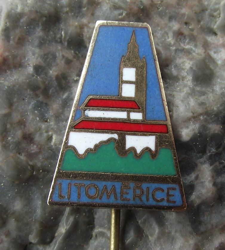 Antique Litomerice Leitmeritz St Stephen Cathedral Tower Souvenier Pin Badge - Badgecrazy