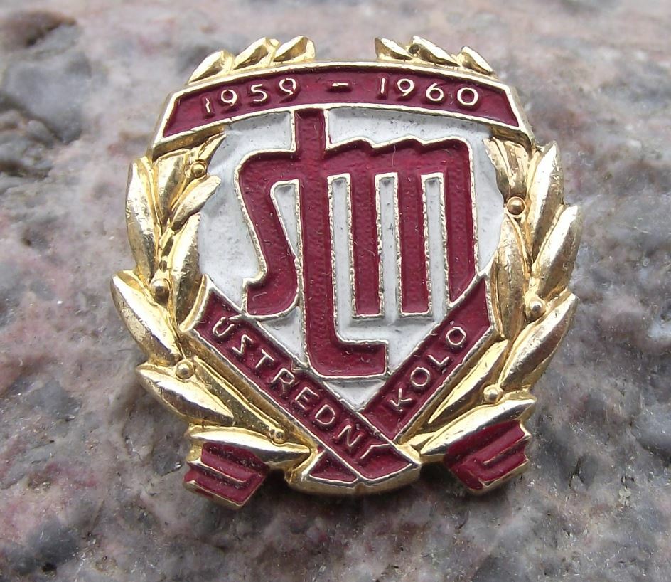 1959 STM Czechoslovakia Creativity Competition Communist Youth Finals Pin Badge - Badgecrazy