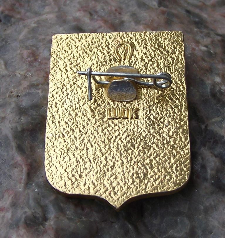 Vintage Mytishchi Soviet Union Coat of Arms Heraldic City Crest Pin Badge - Badgecrazy