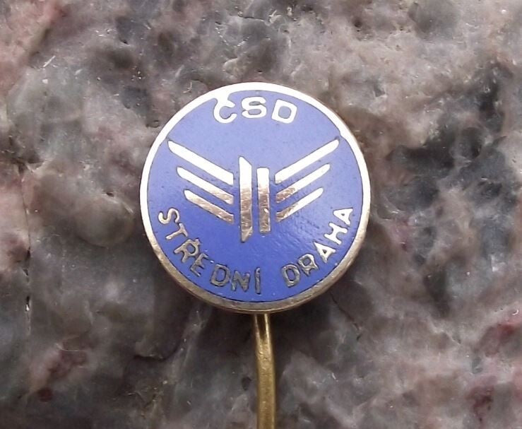 Vintage Czechoslovakia Czech Railway CSD Central Region Rail Train Pin Badge - Badgecrazy