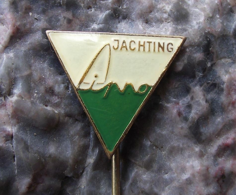 Antique Lipno Lake Dam Boat Yacht Czech Tourist Sailing Yachting Sport Pin Badge - Badgecrazy