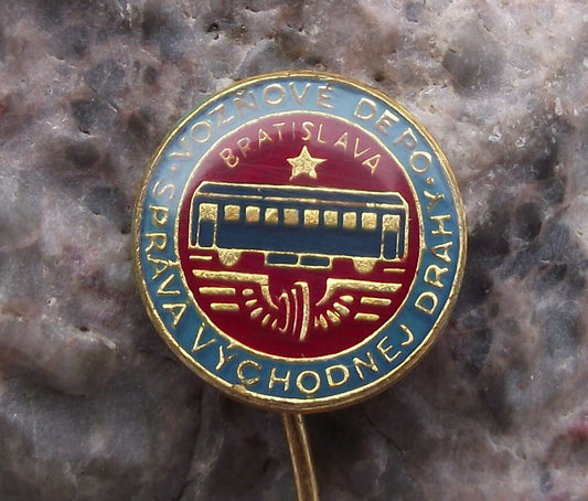 Vintage Czechoslovakia CSD Bratislava Carriage Works Fitters Pin Badge - Badgecrazy