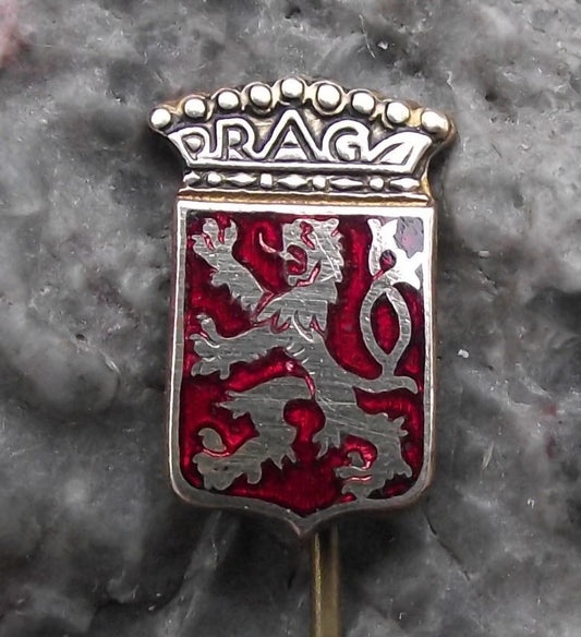 Antique Praga Vintage Veteran Car Czechoslovakia Lion Motor Vehicle Pin Badge - Badgecrazy