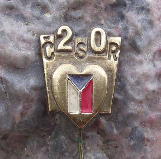 1938 Rare Czechoslovakia 20th Anniversary CSR First Czech Republic Pin Badge