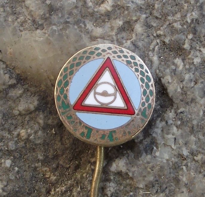 Antique Czechoslovakia Safe Driver Award Jezdim bez Nehody Road Sign Pin Badge - Badgecrazy