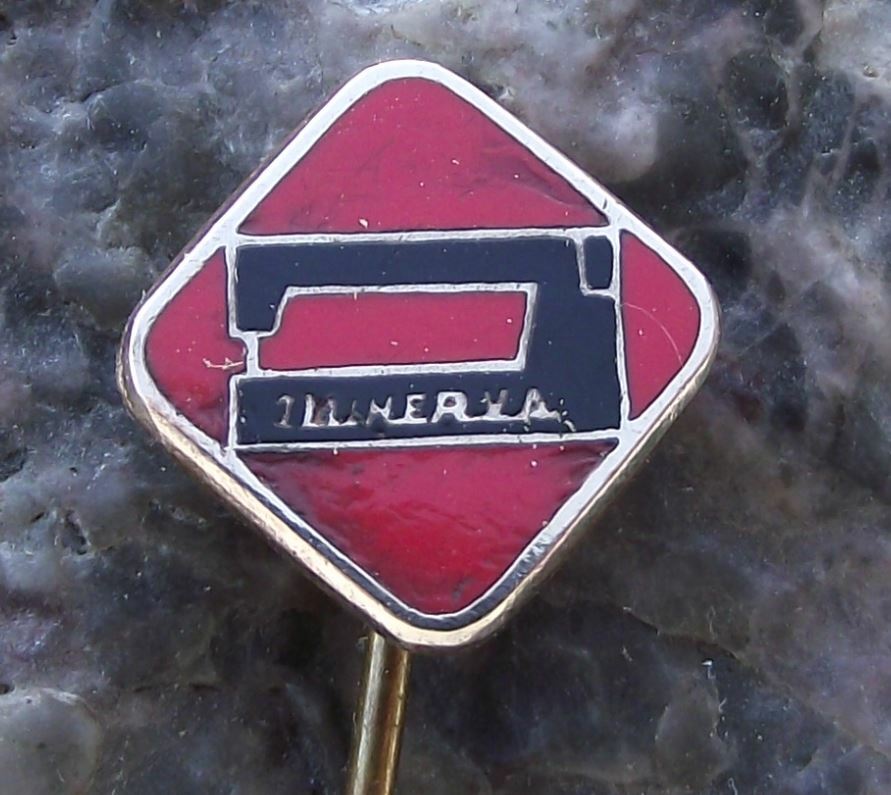 Antique Minerva Boskovice Sewing Machines Czechoslovakia Advertising Pin Badge - Badgecrazy