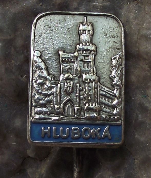 1950s Schloss Frauenberg Hluboka Princess Fairytale Castle Tourist Pin Badge