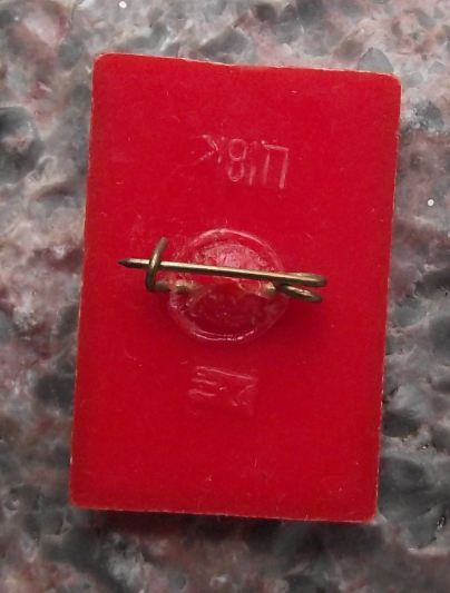 Red Sailed Clipper Sailing Ship & Lady 3D Flicker Wiggle Lenticular Pin Badge - Badgecrazy