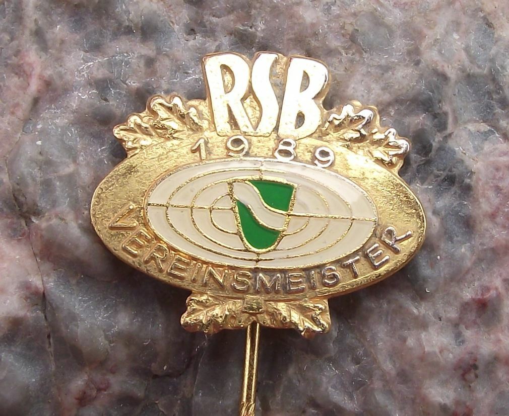 1989 Rheinland Shooting German Defence Association Club Champion Pin Badge - Badgecrazy