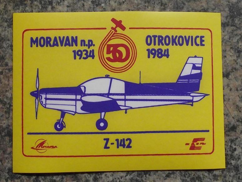 1984 Moravan Zlin Z 142 Z-142 Light Training Private Aircraft Decal Sticker - Badgecrazy