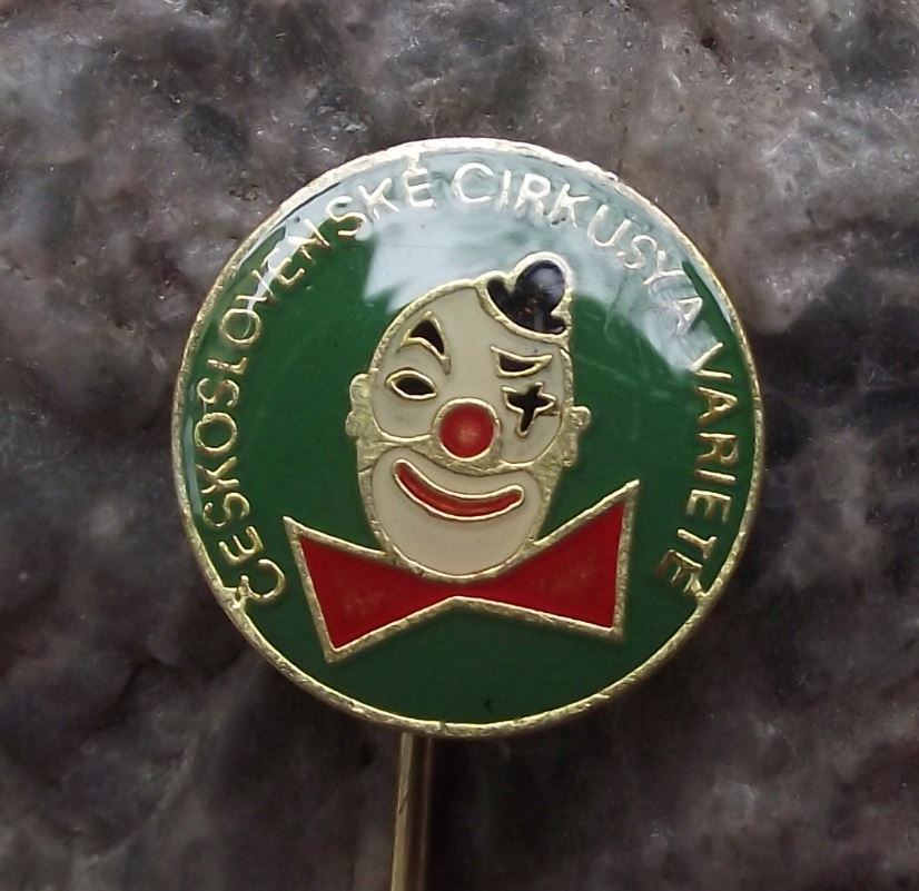 Czechoslovakia State Circus Classic Red Nose Clown & Bow Tie Face Pin Badge - Badgecrazy
