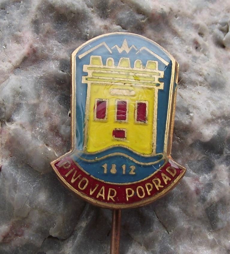Pivovar Poprad 1812 Czechoslovakia Beer Lager Brewery Castle Crest Pin Badge - Badgecrazy