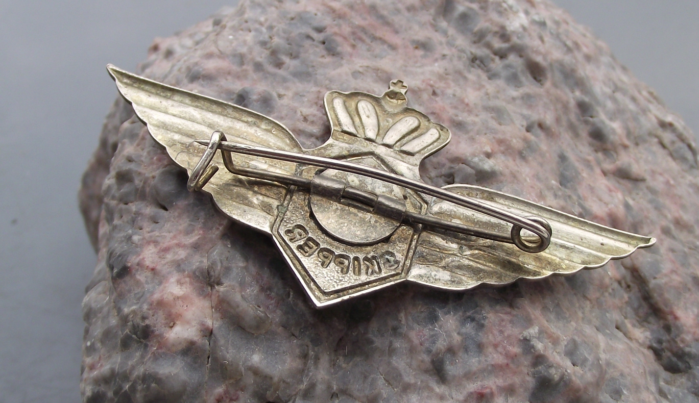 Vintage KLM Royal Dutch Airlines Junior Skipper Pilot Wings Aircraft Pin Badge - Badgecrazy