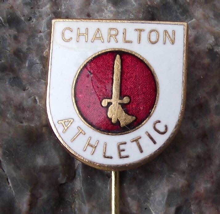 Vintage Charlton Athletic CAFC Football Club Soccer Sword Logo Motif Pin Badge - Badgecrazy
