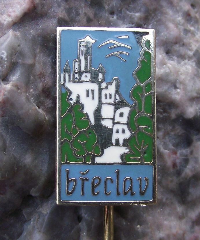 Vintage Breclav Czech Castle City Tourist Gothic Tower Souvenier Pin Badge - Badgecrazy