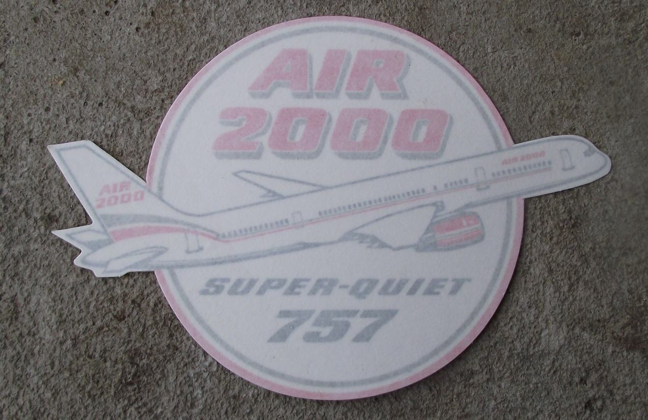 Vintage Air 2000 Boeing 757 Aircraft Passenger Charter Airline Sticker Decal - Badgecrazy